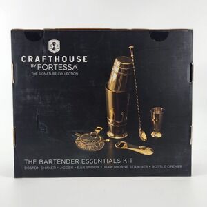 Crafthouse by Fortessa Bartender Essentials Kit Gold Tone